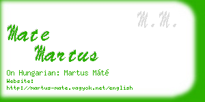 mate martus business card